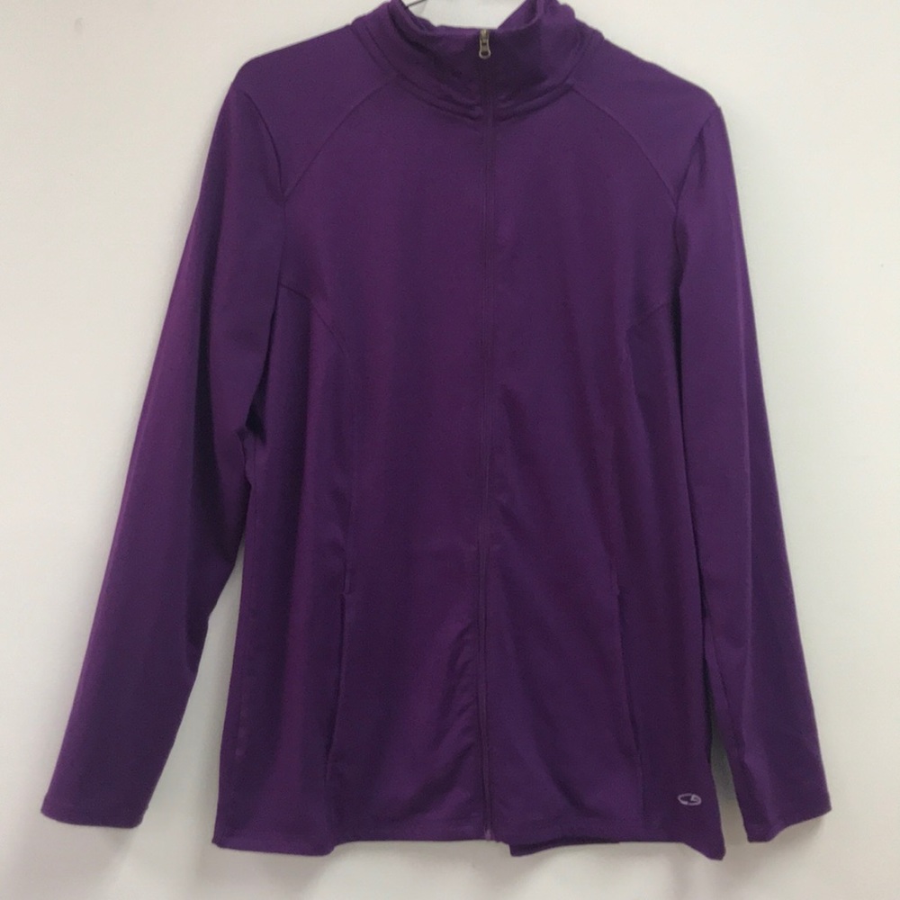 Purple Champion zip up long sleeve size m